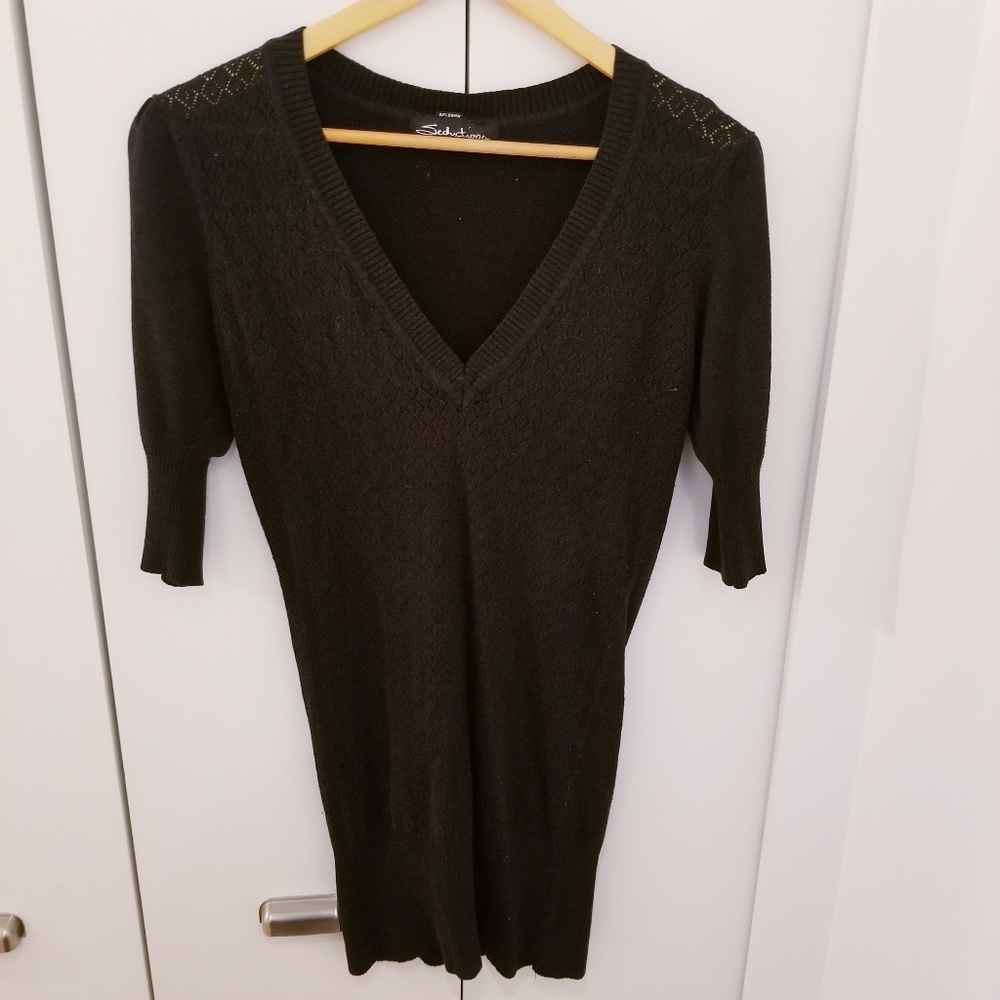 3/$45 | Seduction | Black Long Sweater Shirt